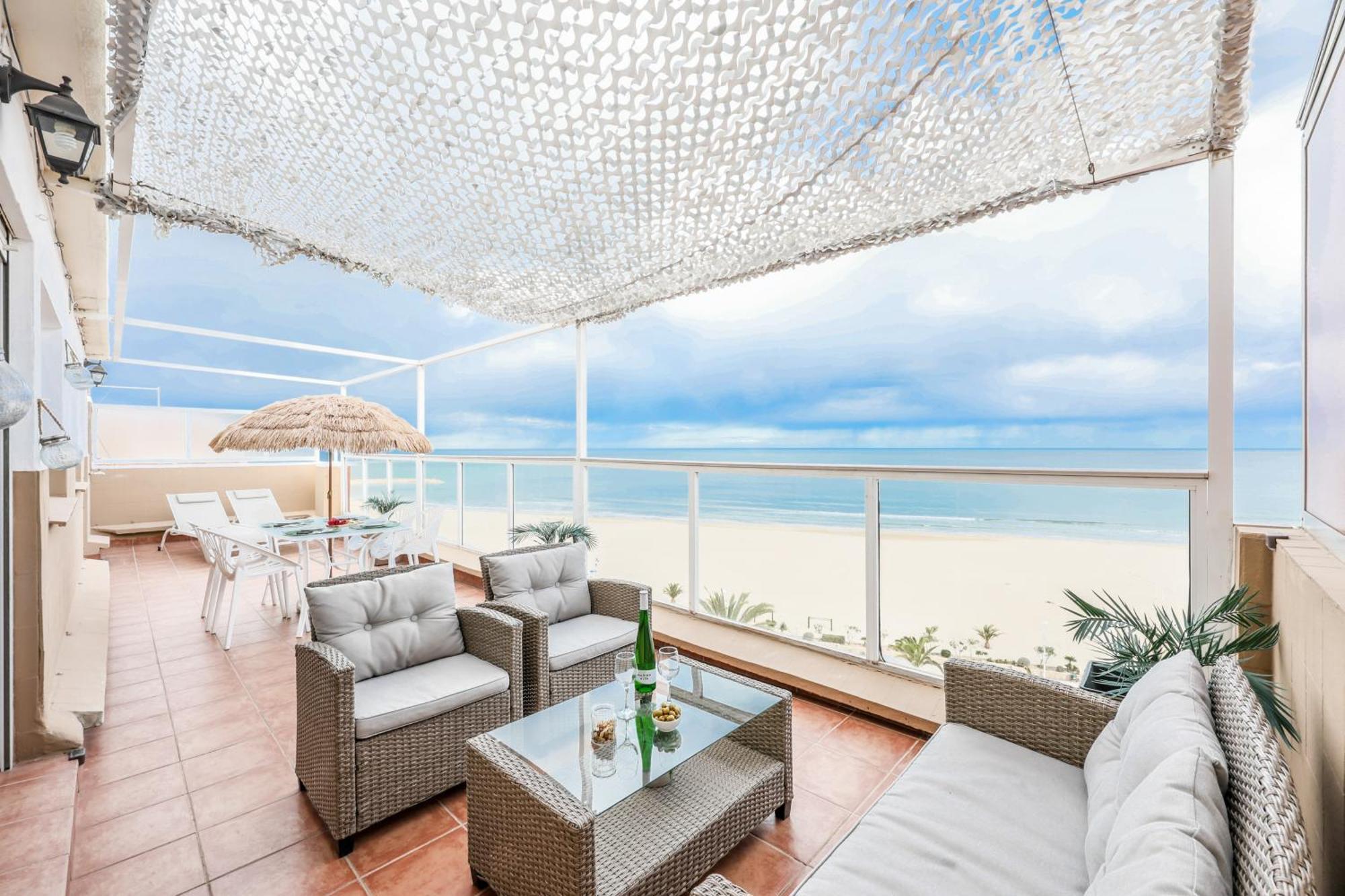 Lux Penthouse Mediterranean Views Beach Front Puerto de Sagunto Ngoại thất bức ảnh